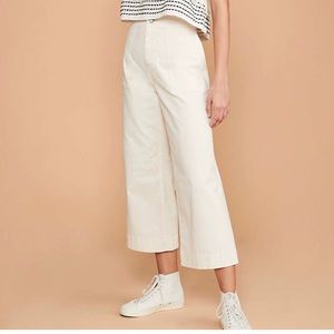 Lou & Grey high waist wide leg crop pants